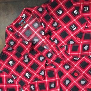 Sweet Love Button Down Plaid Shirt, Size XL